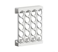 Support mural de rangement pour capsules de café pour 20 dosettes avec support distributeur ABS de 32 x 24,5 x 4,2 cm pour économiser de l'espace dans la cuisine (blanc)