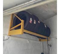 Support mural de rangement pour pneus, organiseur en métal robuste pour garage, abri de jardin ou sous-sol, solution d'économie d'espace