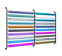Support mural de rangement pour rouleaux de tissu, grande capacité, avec barre de suspension réglable. Organisateur robuste en acier avec roulettes, support multifonctionnel pour vinyle de v