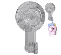 Support mural de salle de bain - Ventouse sous vide sans perçage, 10,5 x 6,5 x 3,2 cm, forte adhérence, réutilisable, crochet à ventouse transparent étanche | Clip de montage sans dommage en verre