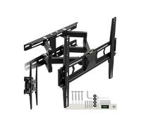 tectake® Support Mural TV Téléviseurs Plats 26-75" (66-191cm) inclinable & orientable, VESA Max. 400x400, Max. 60kg, Écart du Mur 6,6-34cm Niveau à Bulle Inclus pour Salon, Chambre, Cuisine