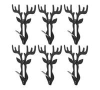 Support mural de tête de cerf - Support mural de tête de cerf - Support de mât en acier Skulle Hooker 6x | Cuillère à tête de cerf multifonction pour la maison