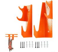 Support mural double crochet en acier pour un rangement sécurisé de crics à une ou deux sections dans les garages de voiture ou de camion (orange)