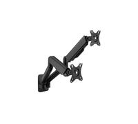 Support Mural Double Écran Equip 650138 : 17"-32" (43.2-81.3 cm), VESA 75x75/100x100mm, Inclinaison ±90°, Pivot 90°, Rotation 180°, Charge Max. 2x9kg, Noir