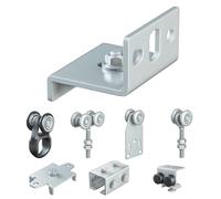 Support Mural en Acier Galvanisé pour Rail Coulissant Monorail MR3. Système de Coulissement pour Rideau Coulissant Extérieur, Toile pour Pergola