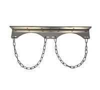 Support mural en acier inoxydable pour bouteilles de gaz, pour un rangement sécurisé des réservoirs d'oxygène, d'azote, de propane et d'argon. Vis et chaîne de sécurité incluses. 50 cm (19,7