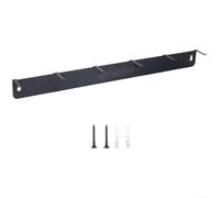 Support mural en acier inoxydable pour brosse de nettoyage de voiture, 6 crochets, pour le rangement de nettoyage automatique, organisateur d'outils antirouille, pour garage, atelier, noir