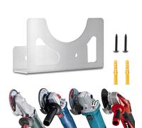 Support mural en acier inoxydable pour meuleuse d'angle de qualité supérieure 115-125 mm Matériel de fixation inclus Convient pour de nombreux fabricants - Einhell - Makita - Bosch - Dewalt