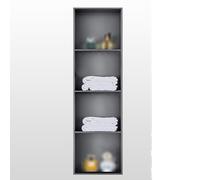 Support mural en acier inoxydable pour salle de bain - Support de papier toilette encastré et support de rangement pour douche - Installation facile pour rénovation - Fixation murale nizer