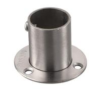 Support mural en acier inoxydable pour tringle à rideau, tube rond, connecteur mural en métal, plaque d'ancrage mural en métal 19 mm, 22 mm, 25 mm, 32 mm, support de montage pour tringle (22 mm)