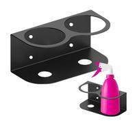 Support mural en acier pour flacon pulvérisateur - Support de rangement pour la maison ou le travail dans le garage (double trou)