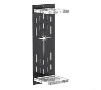 Support mural en acrylique pour sabre laser et épées, étagère sécurisée sur le thème galactique pour accessoires de cosplay et collectionneurs, noir