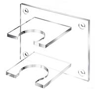 Support mural en acrylique transparent pour batte de baseball et cannes de crosse - 1,9 cm - Design peu encombrant