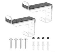 Support mural en acrylique transparent pour snowboards, porte-skis horizontal avec feutre de protection, crochet de rangement multi-usage pour équipement de sports d'hiver (transparent)
