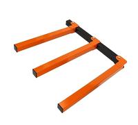 Support Mural en Bois avec Roulement en Acier Solide, Organisateur Métallique de Stockage de Bois D'œuvre, Gain de Place pour une Utilisation Intérieure et Extérieure, 4 Pièces