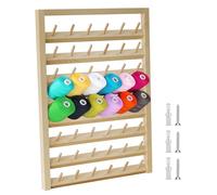 Support mural en bois pour 48 bobines de fil à coudre avec vis, support de rangement multifonction pour couture, tressage, broderie, matelassage