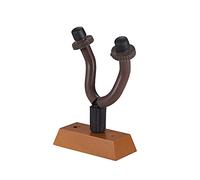 Support mural en bois pour guitare électrique, acoustique, basse, ukulélé, base en bois massif, revêtement en caoutchouc souple, installation facile