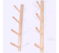 Support mural en bois pour tapis de yoga, 2 à 9 niveaux pour rouleau de mousse pour studio à domicile