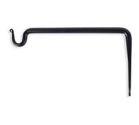 Support Mural En Fer Forgé Durable De 10 Pouces, Avec Crochet Incurvé, Pour Jardinières, Lanternes Et Mangeoires À Oiseaux, Noir-Fs-Phfu