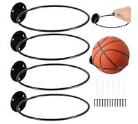 Support mural en métal pour ballon de basket-ball, support mural, accessoires pour organiseur de sport et support de présentation de ballon pour salon, chambre à coucher, appartement, chambre d'enfant