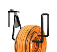 Support mural en métal pour tuyau d'arrosage en plein air - Support de rangement robuste pour abri de garage, arrière-cour, cave - Support mural pour rouleau de tuyau - Râpe durable