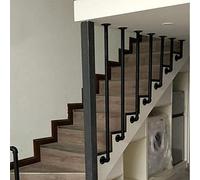 Support mural en métal robuste pour escaliers intérieurs 30-150 cm réglable en fer décoratif pour villas et hôtels Barre de transition du sol au plafond