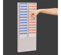 Support mural en plastique pour cartes de temps, support d'enregistreur de paie de présence pour bureau perforé à l'horloge, support de cartes à suspendre pour entrepôt