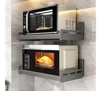 Support Mural escamotable en INOX,Four électrique de Cuisine étagère à Micro-Ondes,Étagère de Rangement pour Barre de Restaurant, étagère Commerciale pour Support à épices, Lot de 2