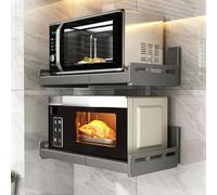 Support Mural escamotable en INOX,Four électrique de Cuisine étagère à Micro-Ondes,Étagère de Rangement pour Barre de Restaurant, étagère Commerciale pour Support à épices, Lot de 2