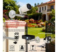 Support mural et de plafond léger et fin en aluminium pour mini projecteur et caméra de , support rotatif à 360° réglable, charge statique maximale théorique de 5 kg, UNIQUEMENT pour les appareils ult