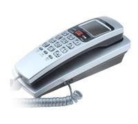 Support mural et téléphone filaire avec affichage de l'appelant et fonctions de rappel du dernier numéro et de requête pour le bureau et la maison