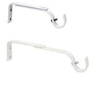 Support mural extensible et réglable pour barre de rideaux, ø 19 mm, longueur 125-170 mm, couleur blanc, (1 lot de 2 supports de tringles)
