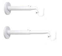 Support mural extensible et réglable pour barre de rideaux, ø 19 mm, longueur 18-25 cm, couleur blanc, (1 lot de 2 supports de tringles)