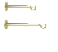 Support mural extensible et réglable pour barre de rideaux, ø 19 mm, longueur 18-25 cm, couleur laiton antique,(1 lot de 2 supports de tringles)