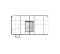 The Home Deco Factory - Support mural filaire avec crochets - L. 60 x l. 30 cm - Noir Noir