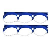 Support Mural Fixe pour Bouteille de Protoxyde d'azote - Porte-Bouteille d'oxygène et Réservoir de gaz - Fixation pré-percée avec vis et chaîne de sécurité,3 Bottle,2Pcs