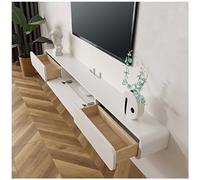 Support mural flottant pour TV - Console multimédia moderne peu encombrante pour appareils de streaming et consoles de jeux - Mise à niveau élégante du salon, installation facile et support solide