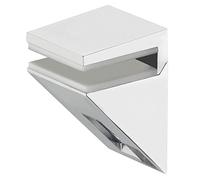 Support mural Gedotec design en acier inoxydable pour étagère en verre - Solaire | Support pour tablette d'épaisseur 5-10 mm | Support mural avec capacité de charge 20 kg | 1 pièce