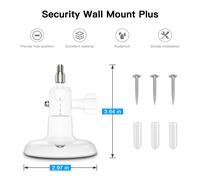 Support mural Google Nest Cam,360 ° Supports de montage de caméra de surveillance de sécurité rotatifs pour Google Nest Cam (batterie) -Blanc