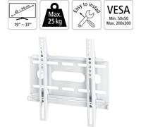 Support mural Hama LCD/PL/LED, 25 kg, blanc, acier inoxydable, 280 mm, 20 mm, 140 mm