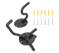 Support Mural Horizontal pour Guitare et Banjo en Métal Noir | Patère Murale, Bras de Maintien Robustes et Rembourrage Doux, pour Boutique ou Salon, Kit de Fixation