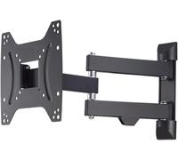 Support mural, inclinable (support TV 19 à 48 pouces pour téléviseurs pesant jusqu'à 20 kg, VESA 200 x 200 max., support mural extensible avec gabarit Fischer plug & drill) noir