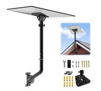 Support mural long pour Starlink Standard 4, 160° Inclinable Réglable ,Noir | Kit de Fixation Murale avec adaptateur de mât en aluminium,J-Pole,compatible avec Starlink Gen 3 Standard 4 4X Enterprise