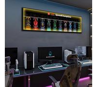 Support mural magnétique pour Lego F1 Speed Champions - Compatible avec 10 fans de voitures de course magnétiques Lego (tableau mural uniquement) (lumière LED Speeded Champions)