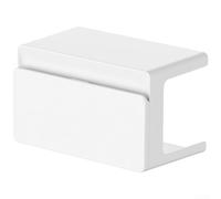 Support mural magnétique pour serviettes en papier et mouchoirs, montage sans perçage sous armoire ou, organisateur pour cuisine et salle de bain avec couvercle, blanc, 20,5 x 12 x 12,5 cm, lot de 2