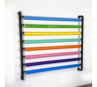 Support mural métallique pour 10 rouleaux de vinyle, avec tige réglable, idéal pour ranger films, papiers peints, films adhésifs et bobines de tissu - Organisez et rangez efficacement vos fo