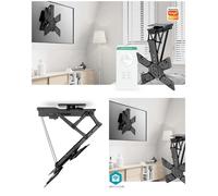 Support mural motorisé - NEDIS - Wi-Fi pivotant 23-65"" - Max 30 kg - Télécommande - VESA 100x100-400x400