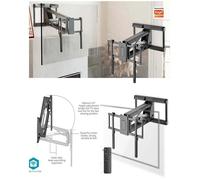 Support mural motorisé pivotant - NEDIS - TV 32-75"" - Max 35 kg - Wi-Fi & télécommande RF - Hauteur réglable 0-560 mm