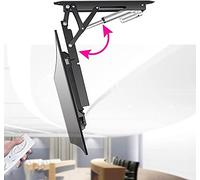 Support Mural motorisé pour téléviseur, Support Plafond motorisé avec système Levage électrique escamotable dissimulé et télécommande RF sans Fil, Inclinaison 0 à 75°, Compatible avec téléviseurs L