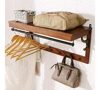 Support mural multi-étagères pour rangement mural - Rail à vêtements mural - Vestiaire - Étagères murales en bois - Supports d'étagère (couleur : B)